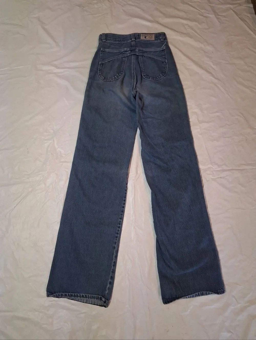 Vintage 1970's Levi's Texas Rider Women's Light Blue Flare Jeans Sz 7 Preowned